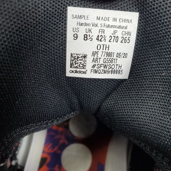 Adidas Harden Vol. 5 Futurenatural CNY Basketball Shoes Men\'s Size 9 Sneakers